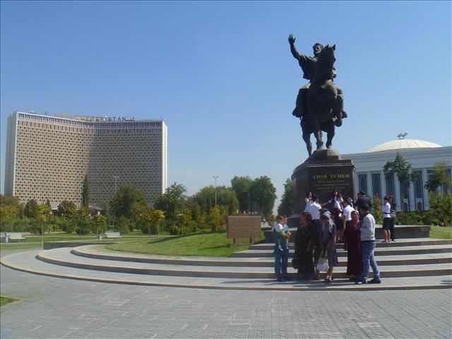 The Amir Timur Place in the very center of Tashkent