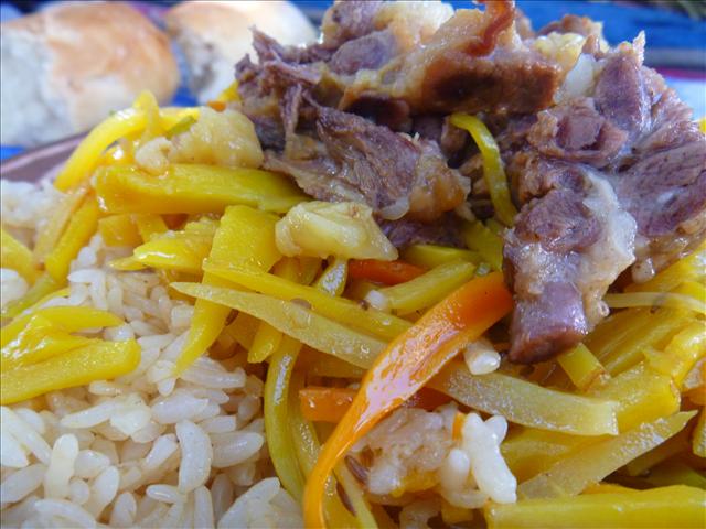 Beautiful Presentation of a dish served with Plov