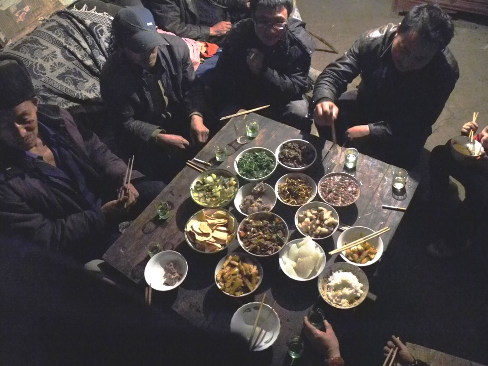 Typical Family Dinner in Northern Yunnan province