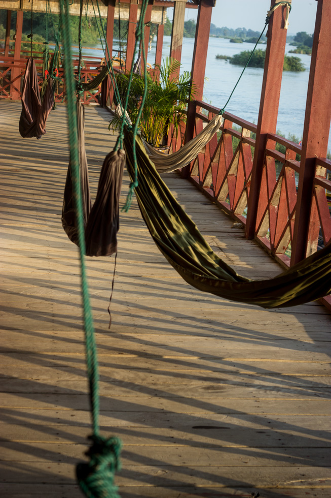 The Hammocks have a great appeal in every Bungalow in Don Det. 