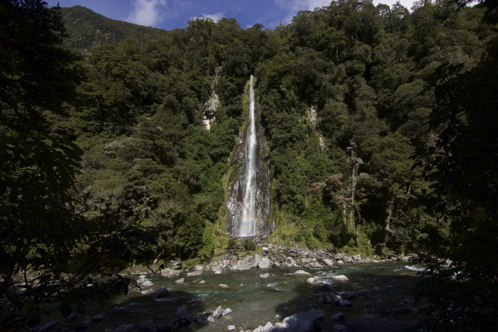 Waterfall near Haast Pass
