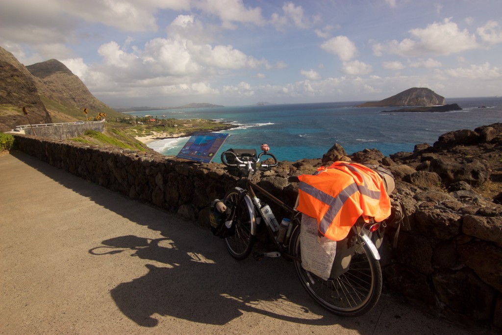 O'ahu coast by bike
