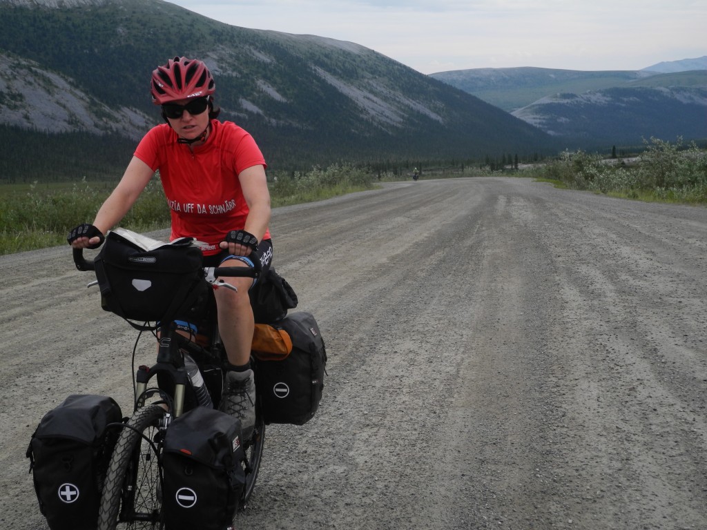 Luzia cycling the Dempster