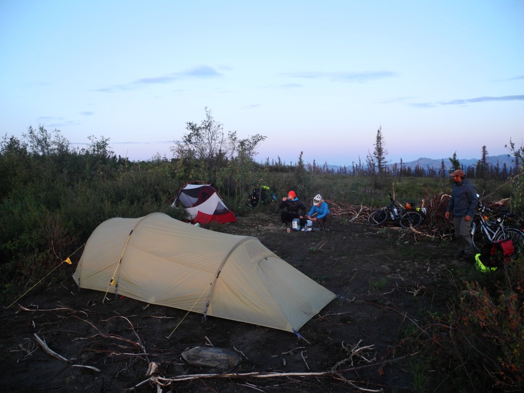 Camping under the midnight sun