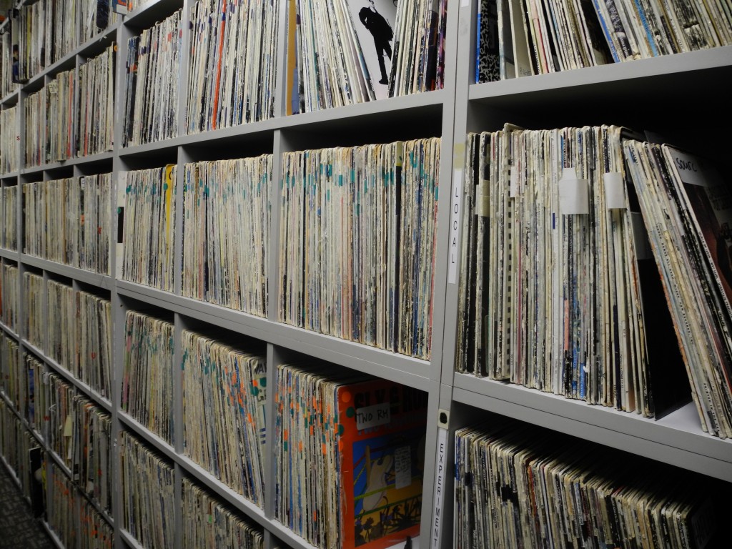 Actual records in a radio station