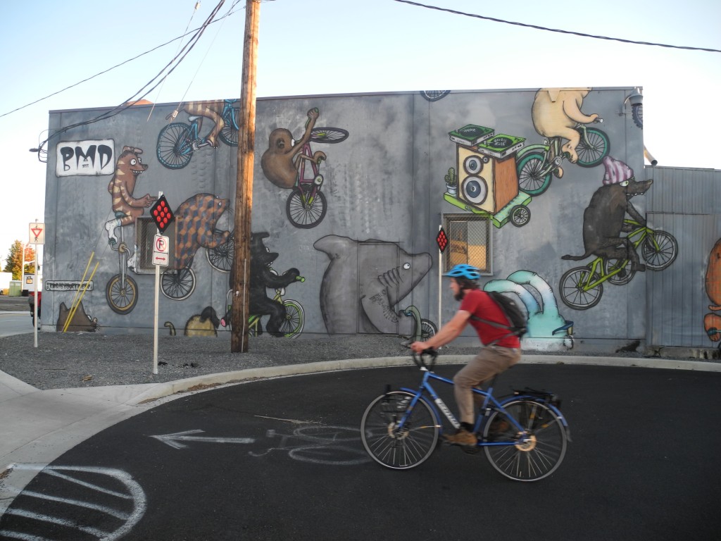 Portland bicycle mural