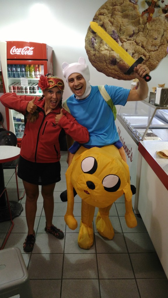Both Finn and Jake in one single Halloween outfit!