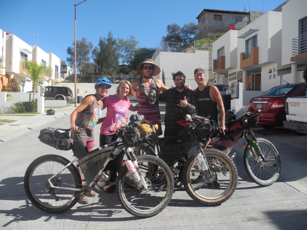 Visitors from Alaska: Nicholas, Lael and Alex started the #bajadivide