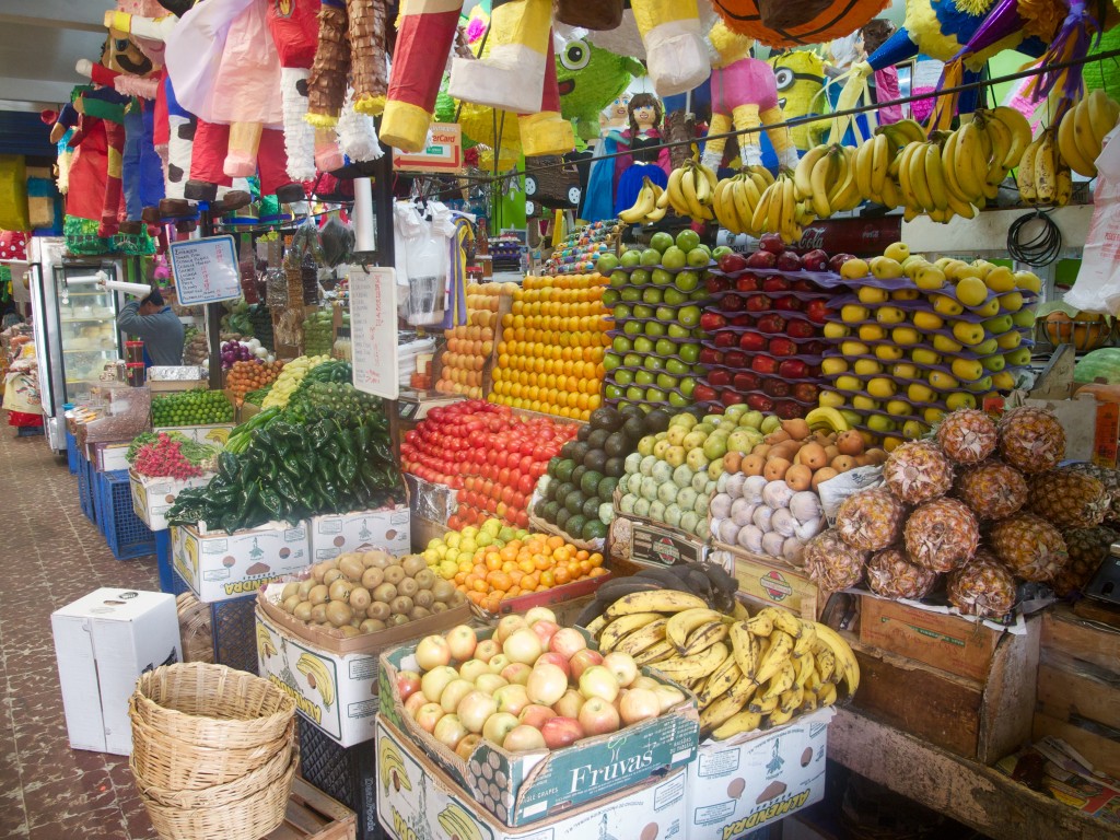 Variety of Fresh Produce in mercado Hidalgo