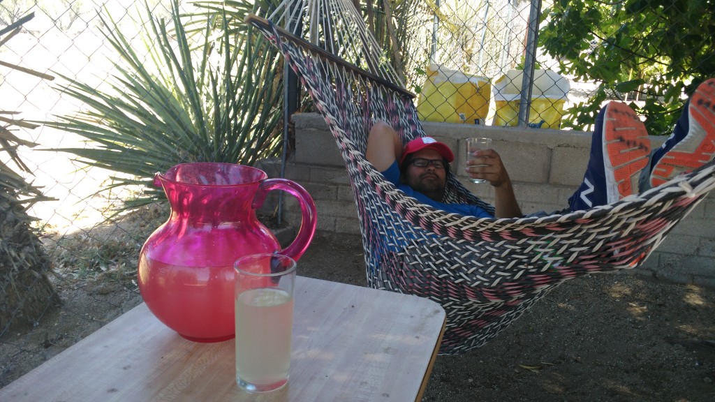 Relax time: Agua de Limón and a hammock in the shade