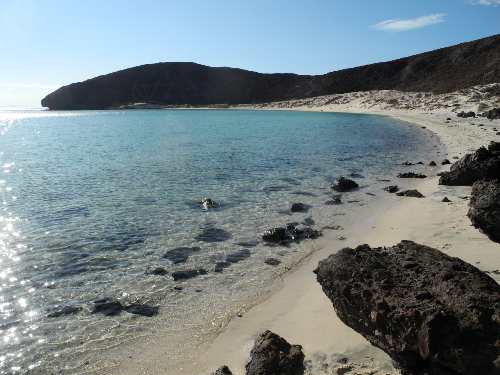 Perfectly clear beach in La Paz, Baja California Sur