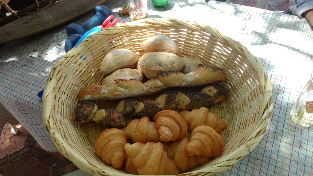 German bread and French croissants that were very popular in Germany 