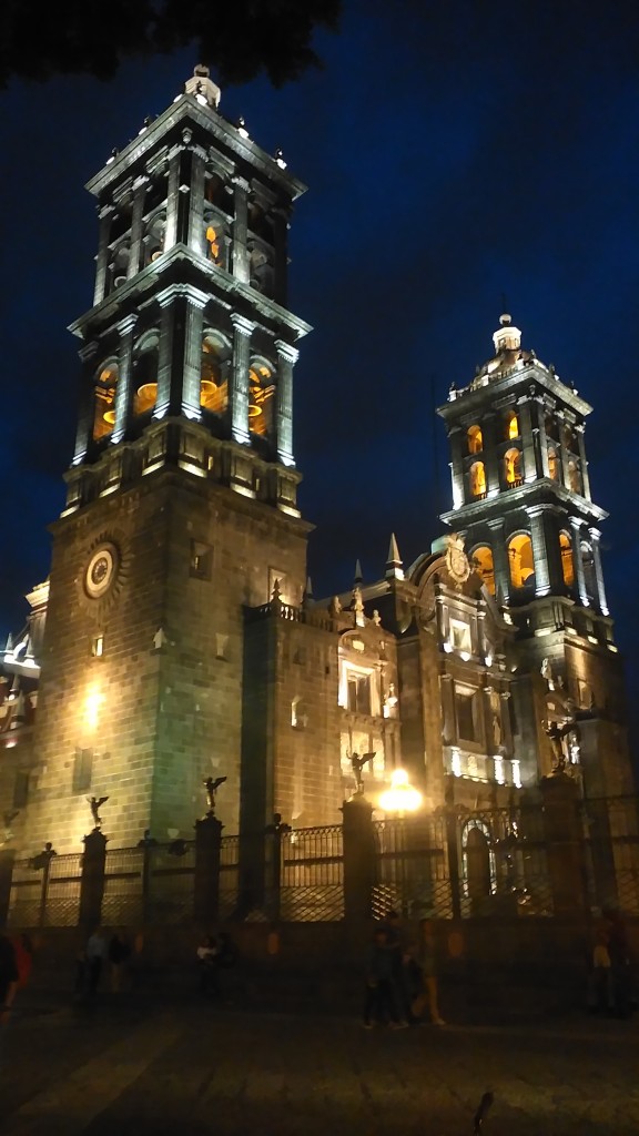 Big church in the city center of Puebla