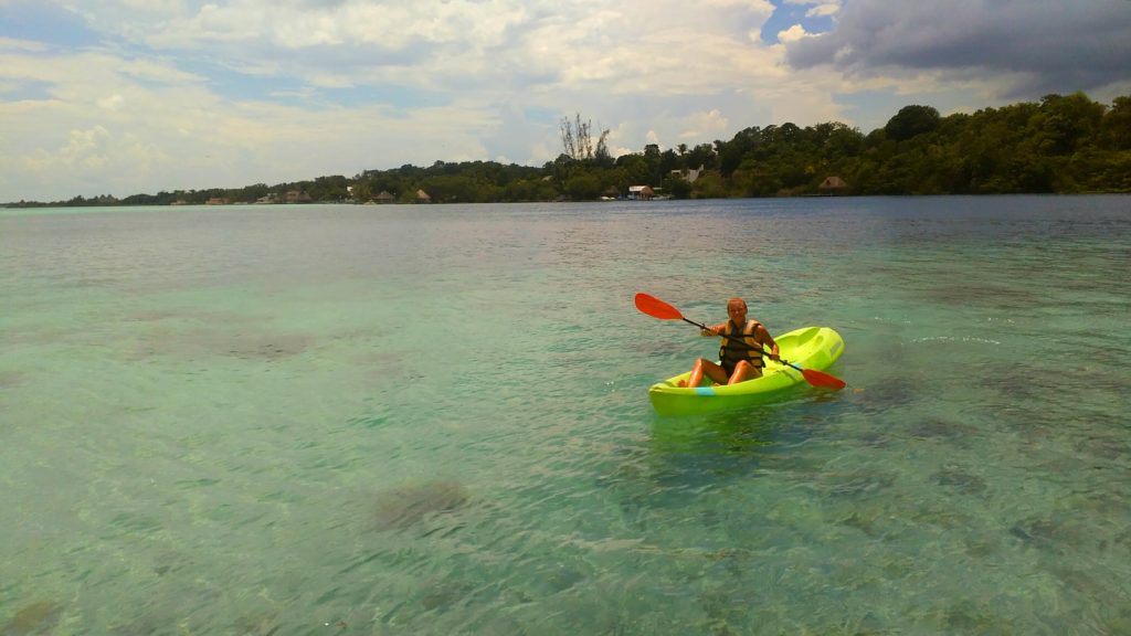 Kayaking the lagoon of Bacalar