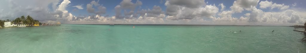 View of the seven-colored lagoon of Bacalar