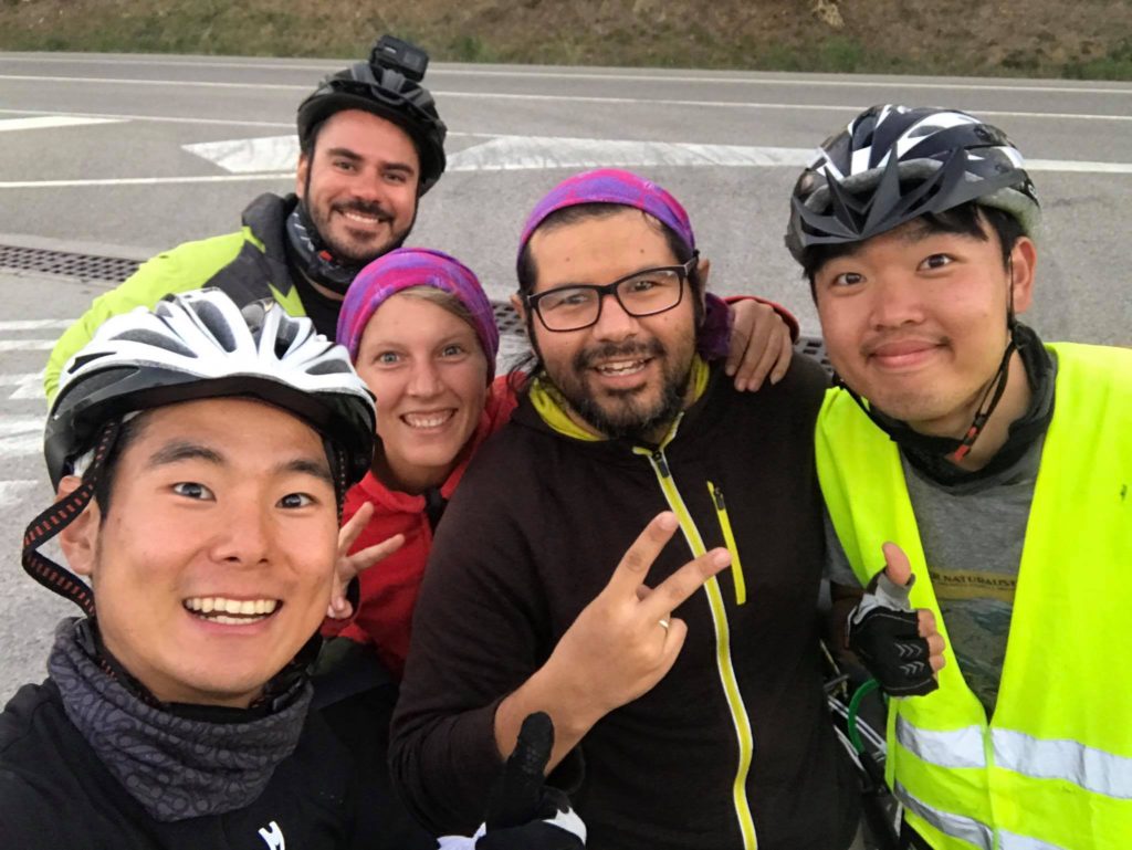 Korean Cyclists on the way to Barcelona