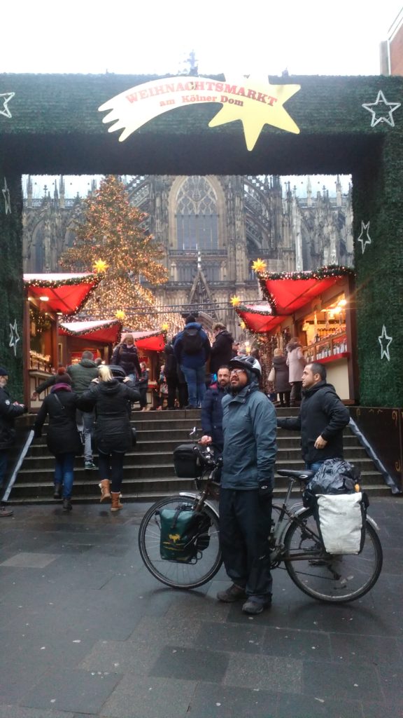 Roberto at Cologne Christmas market by the cologne cathedral